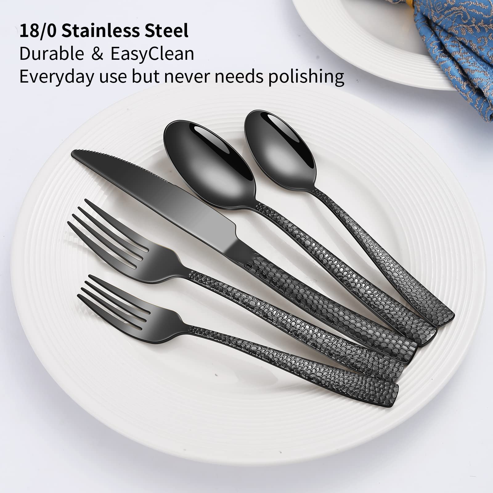 Remoxye hammered salad forks ideal for fresh greens and style