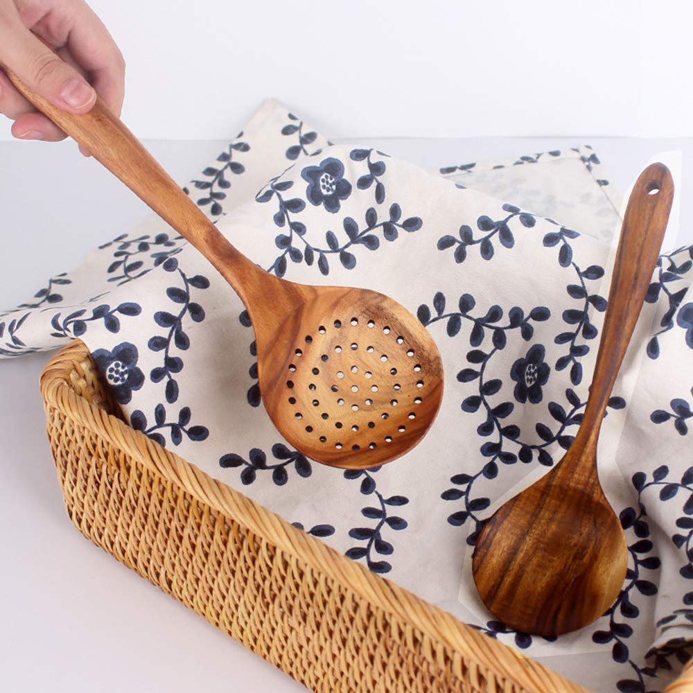 Renawe acacia slotted spoon for stirring and serving