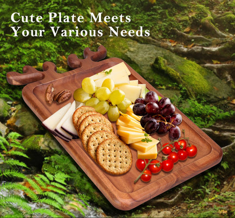 Renawe acacia wood serving dish with warm grain for versatile serving