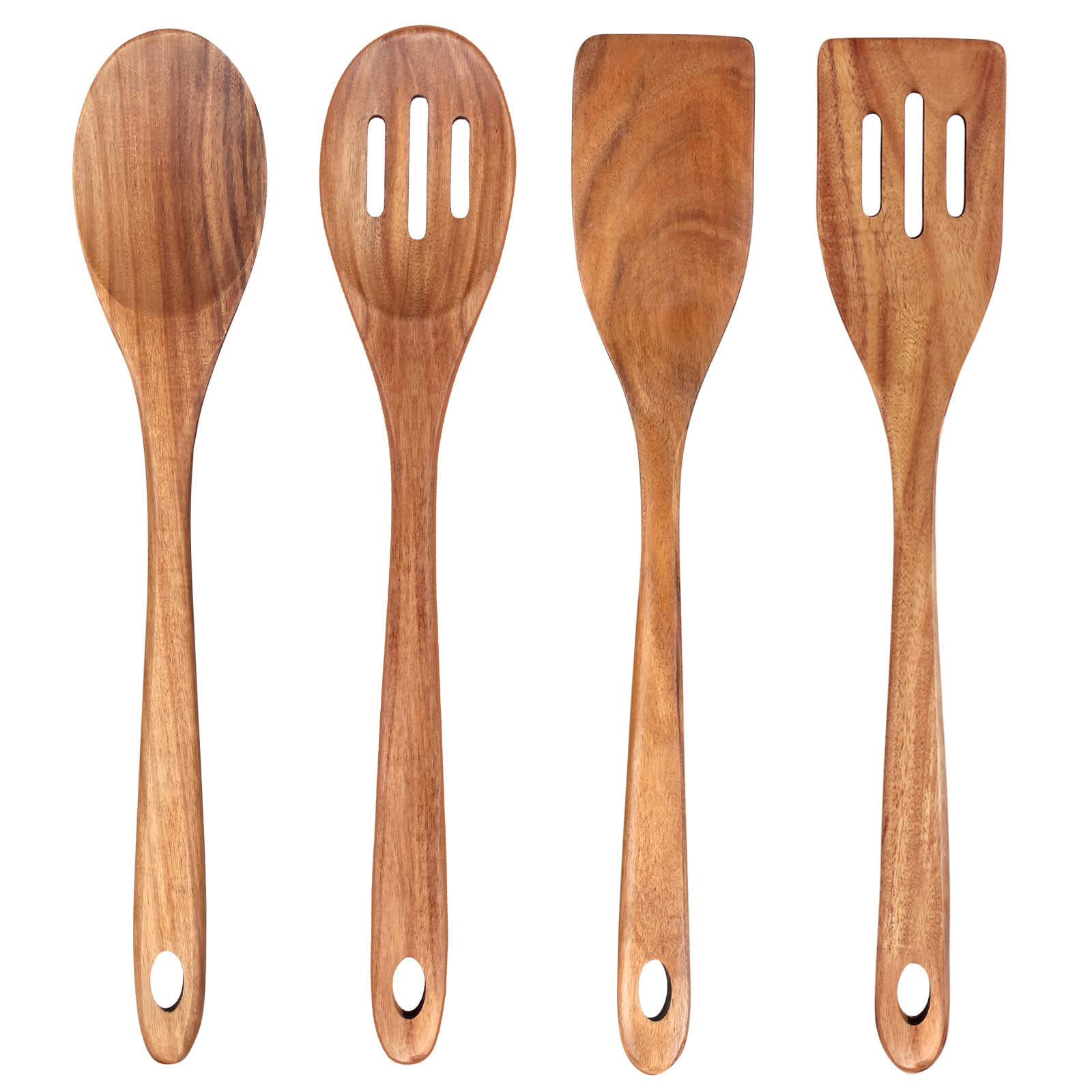 Renawe 14-inch acacia wood spoon for smooth stirring in nonstick pans