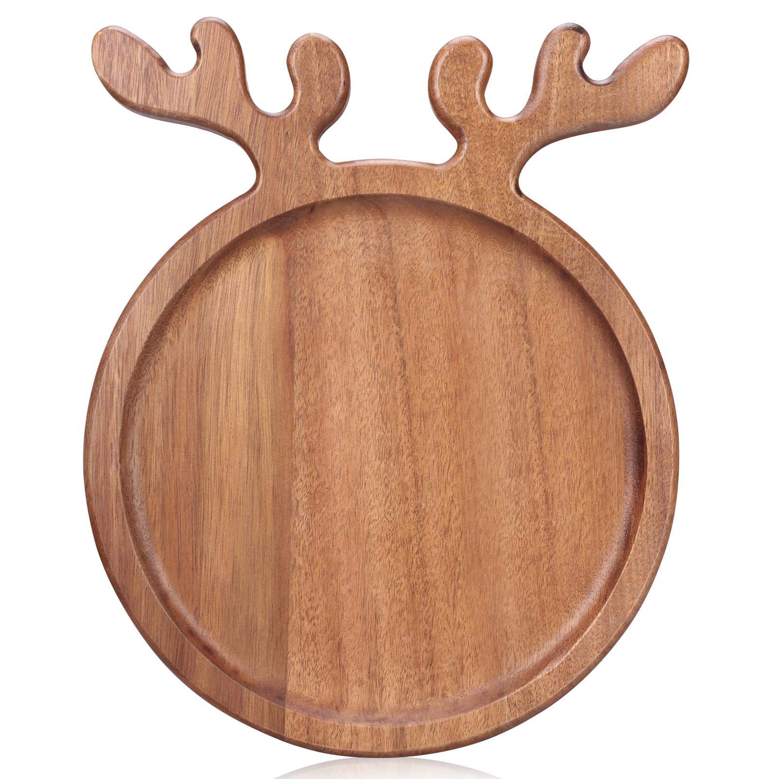 Renawe large acacia Christmas tray top view, perfect for festive cheese and veggie displays