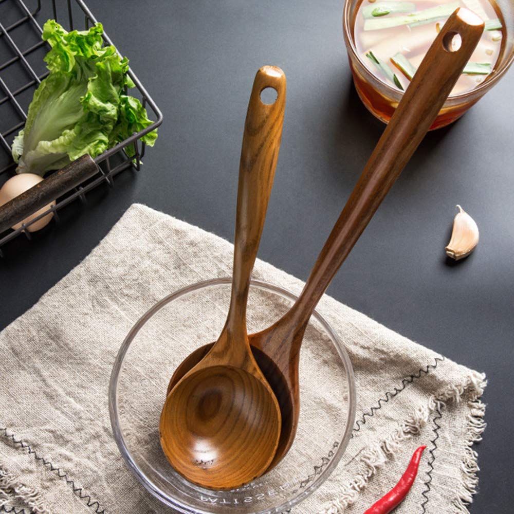 Renawe smooth-sanded handle spoon, comfortable grip during long cooking