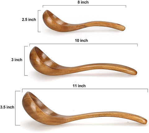 Renawe 10-inch soup ladle ideal for stirring and portioning sauces.