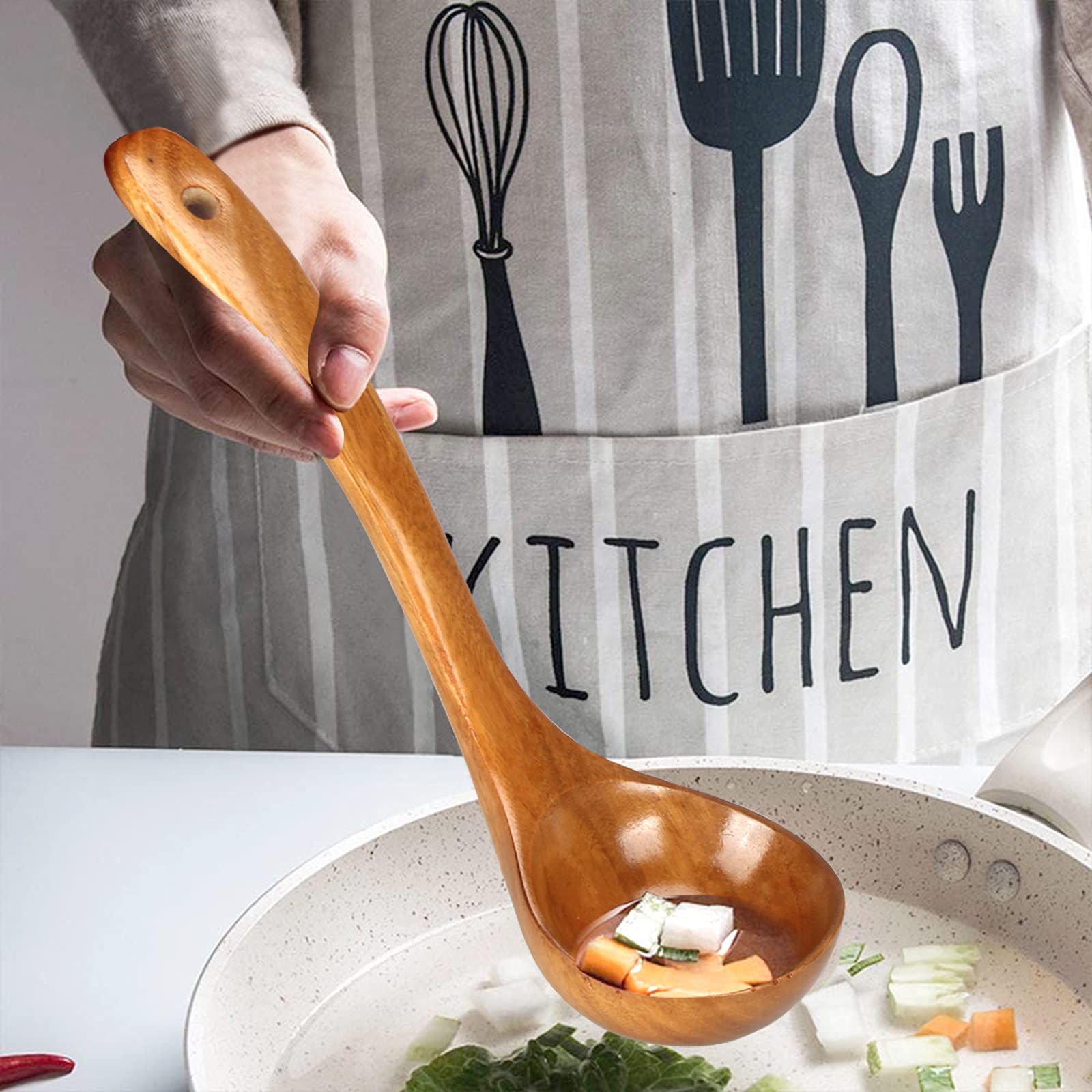 Renawe 8-inch ladle spoon great for tasting and small servings.