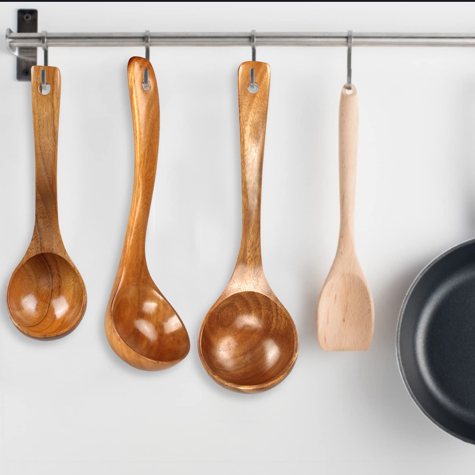 Renawe spoons crafted from natural wood with durable, comfortable handles.