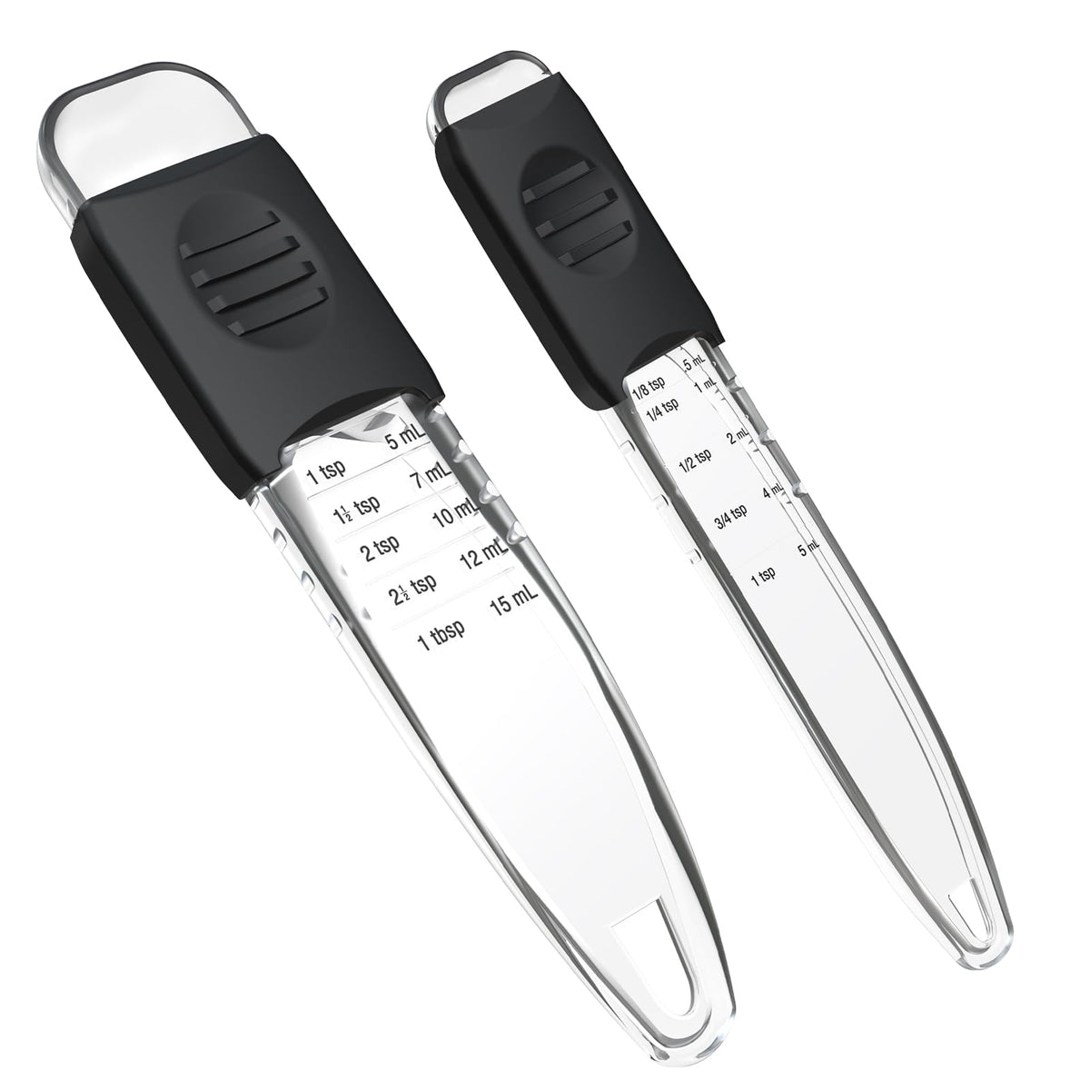 ReneeChef adjustable measuring spoons with compact storage for small kitchens.