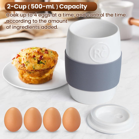 ReneeChef egg cooker capable of cooking up to four eggs in minutes.