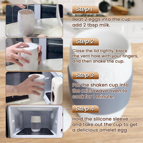 ReneeChef cooker features silicone sleeve for easy grip and heat protection.