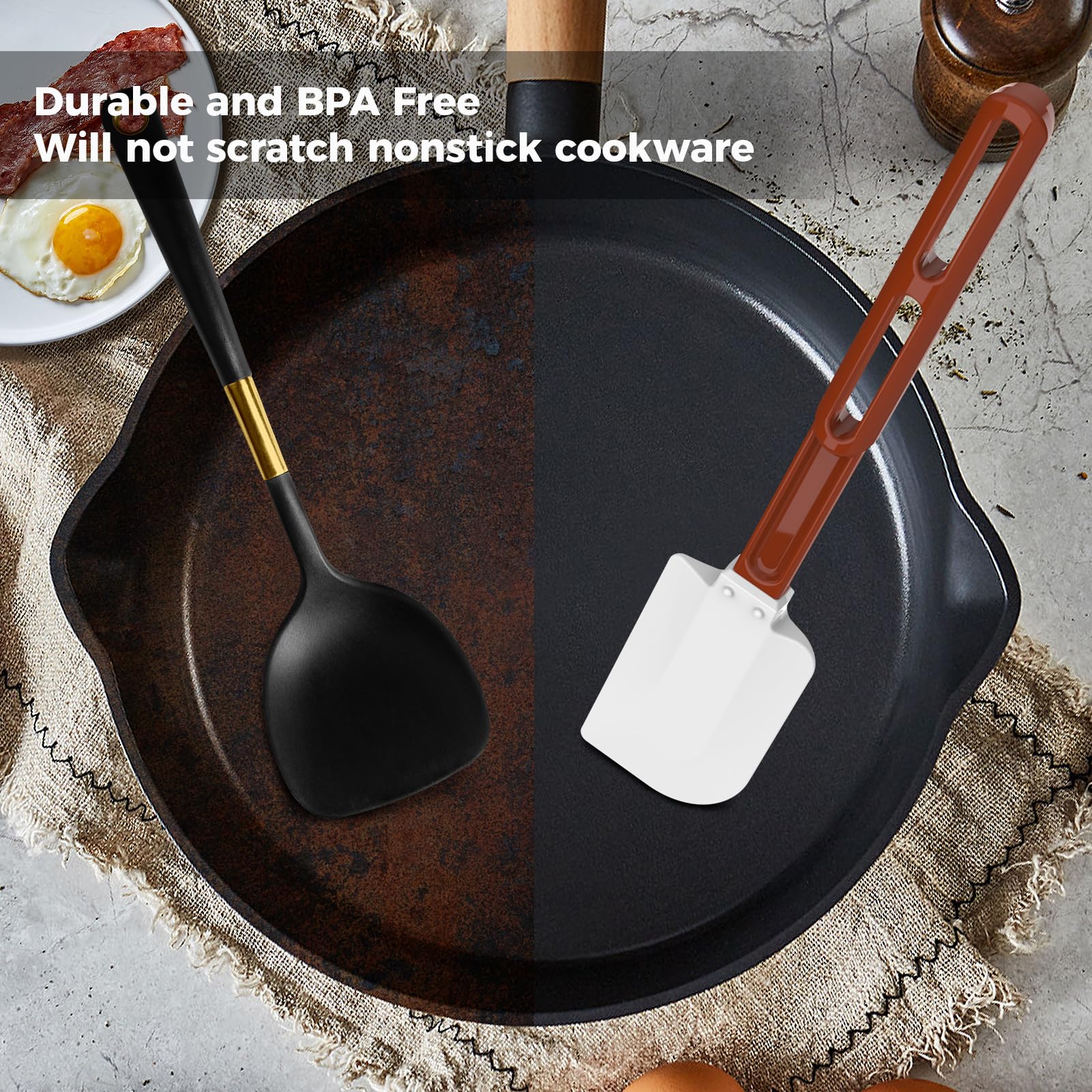 ReneeChef ergonomic contoured handle provides comfortable grip during long mixing sessions