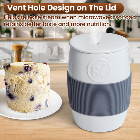ReneeChef microwave egg cooker with vented lid for tender results.