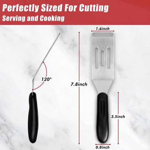 ReneeChef mini serving spatula ergonomic-handle for comfortable flipping