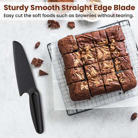 ReneeChef nylon knife slicing cheesecake for even, intact slices