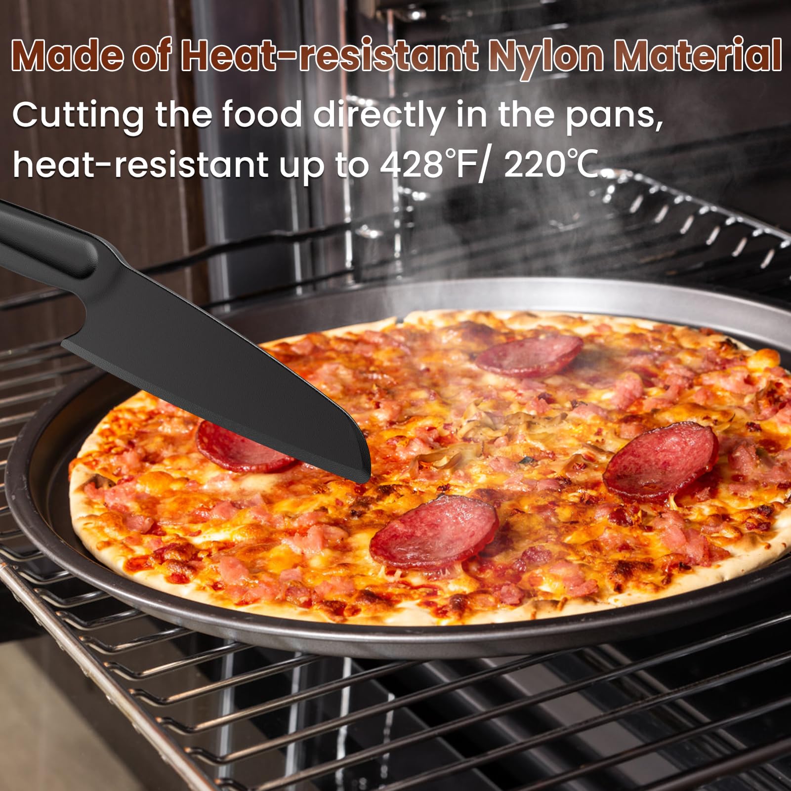 ReneeChef nylon knife heat-resistant up to 428F for direct pot use