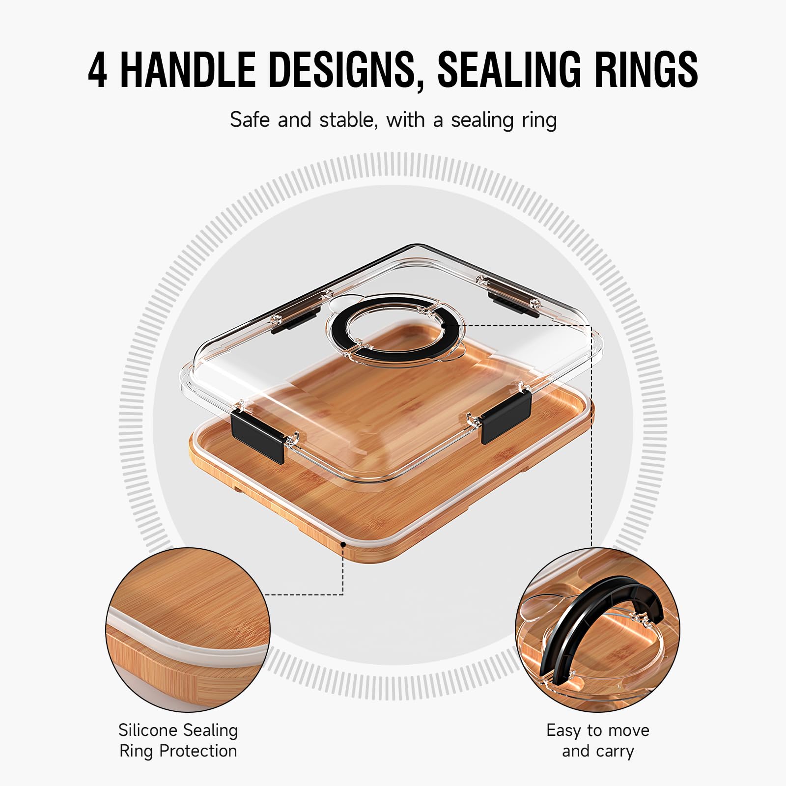 Renmxj charcuterie board one-compartment layout provides space for cheeses and fruits.