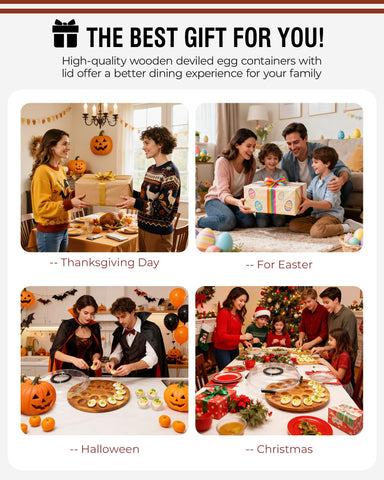 Renmxj deviled-egg-tray-home-kitchen-display fits on countertops for elegant meals.