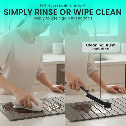 Renovisor kitchen counter drying mat fits compact spaces