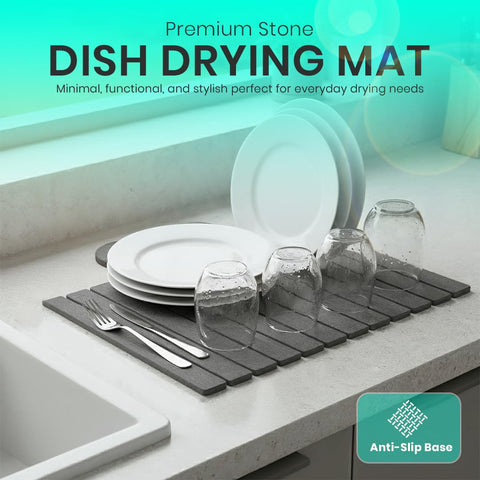 Renovisor stone drying mat coasters set with absorbent protection