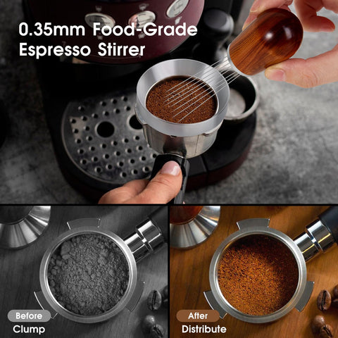 Reoszeank 54mm dosing funnel enabling precise, mess-free dosing.