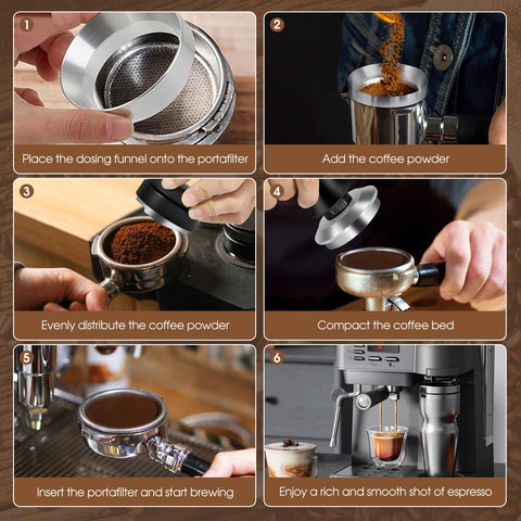 Reoszeank stainless steel construction durable espresso accessories for daily use