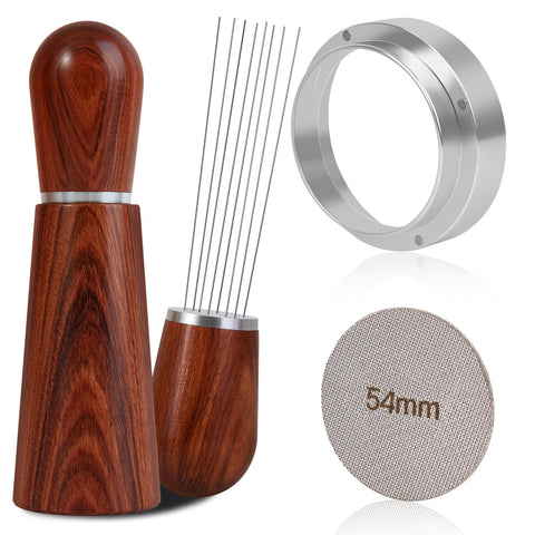 Reoszeank WDT tool with wooden handle and eight needles for even extraction.