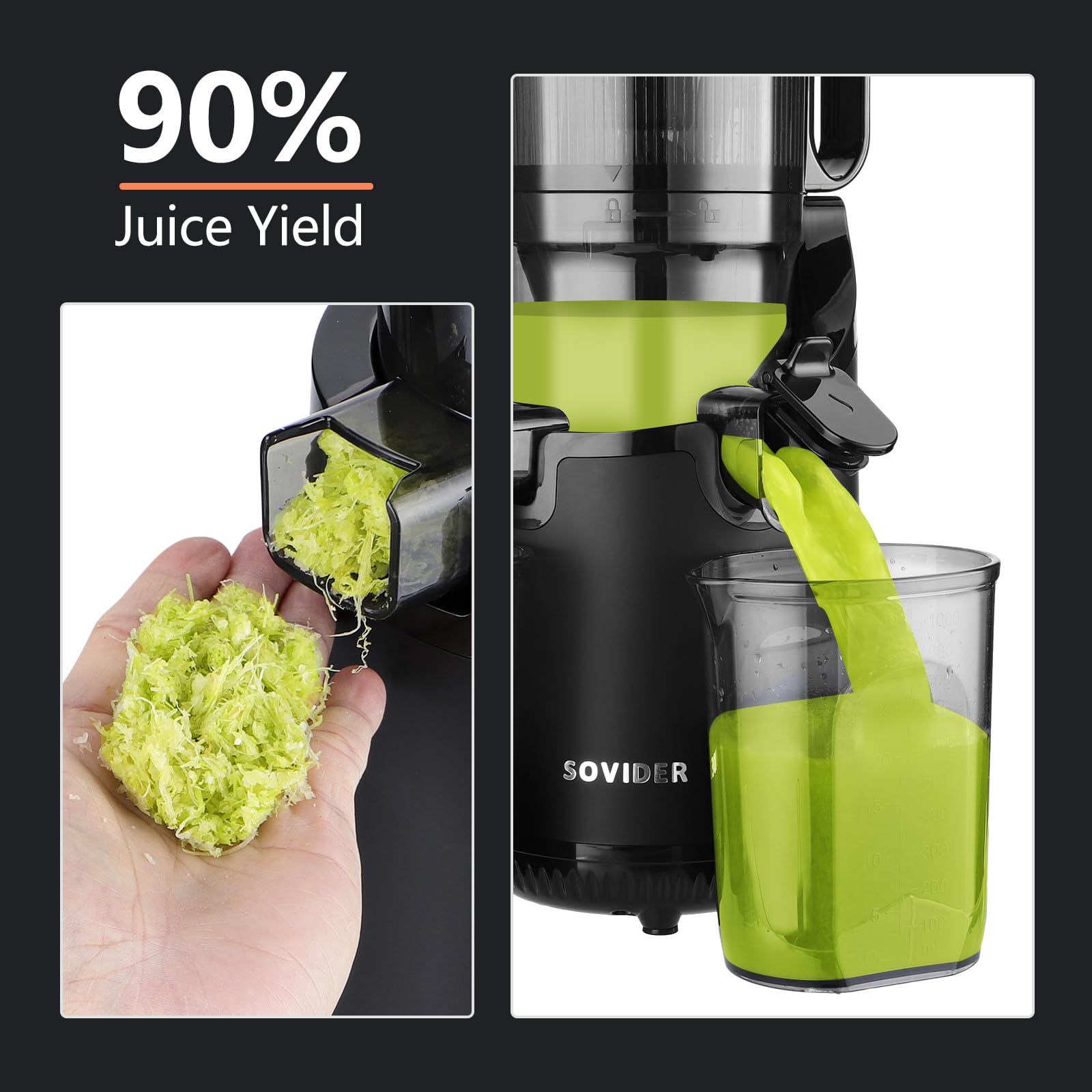 REPALY juicer auger showing efficient extraction for flavorful juice