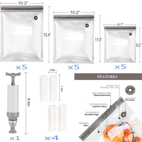 Repinsta reusable vacuum bags keep produce fresh and reduce waste.