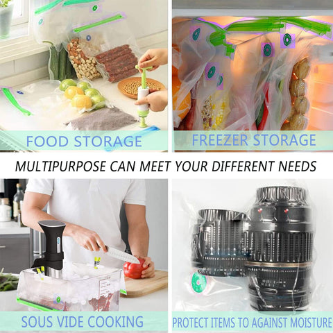 Repinsta Sous Vide Bags with hand pump enable quick, reliable sealing.