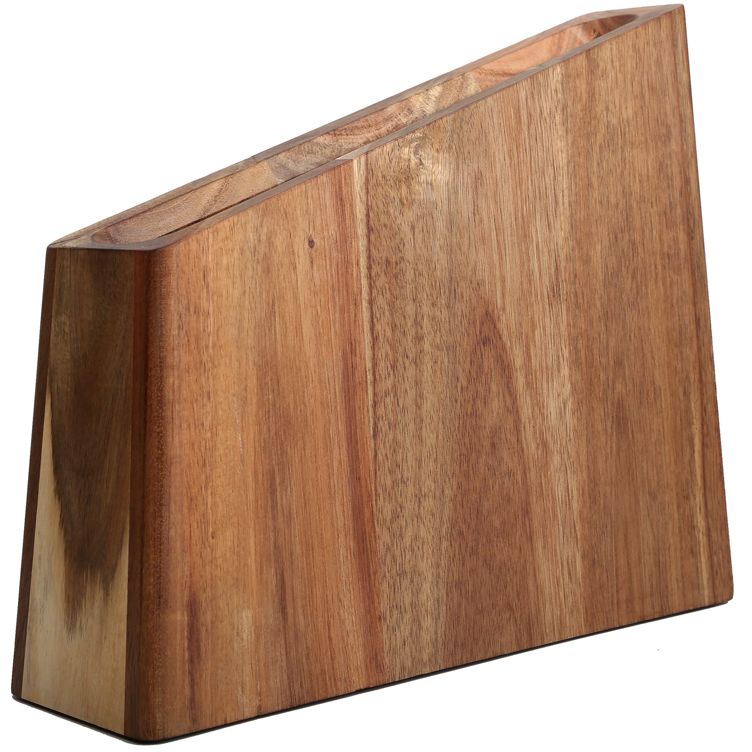 Resafy magnetic knife block wooden stand shows blades securely stored and accessible