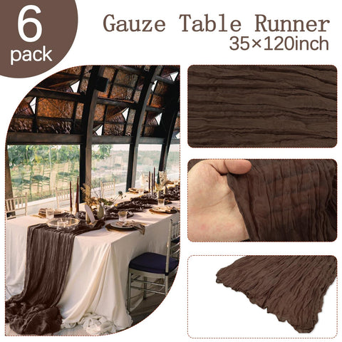 RestfulGlow reusable cheesecloth runner offers easy styling for parties.