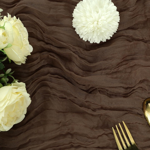RestfulGlow boho table runner 35x120 inches adds romantic texture.