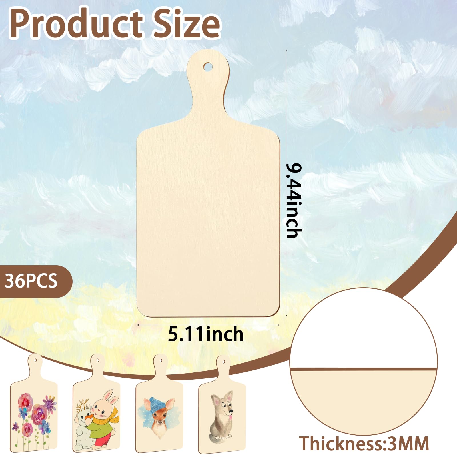 Retainbre mini charcuterie board blank for snack platters and seasonal displays.