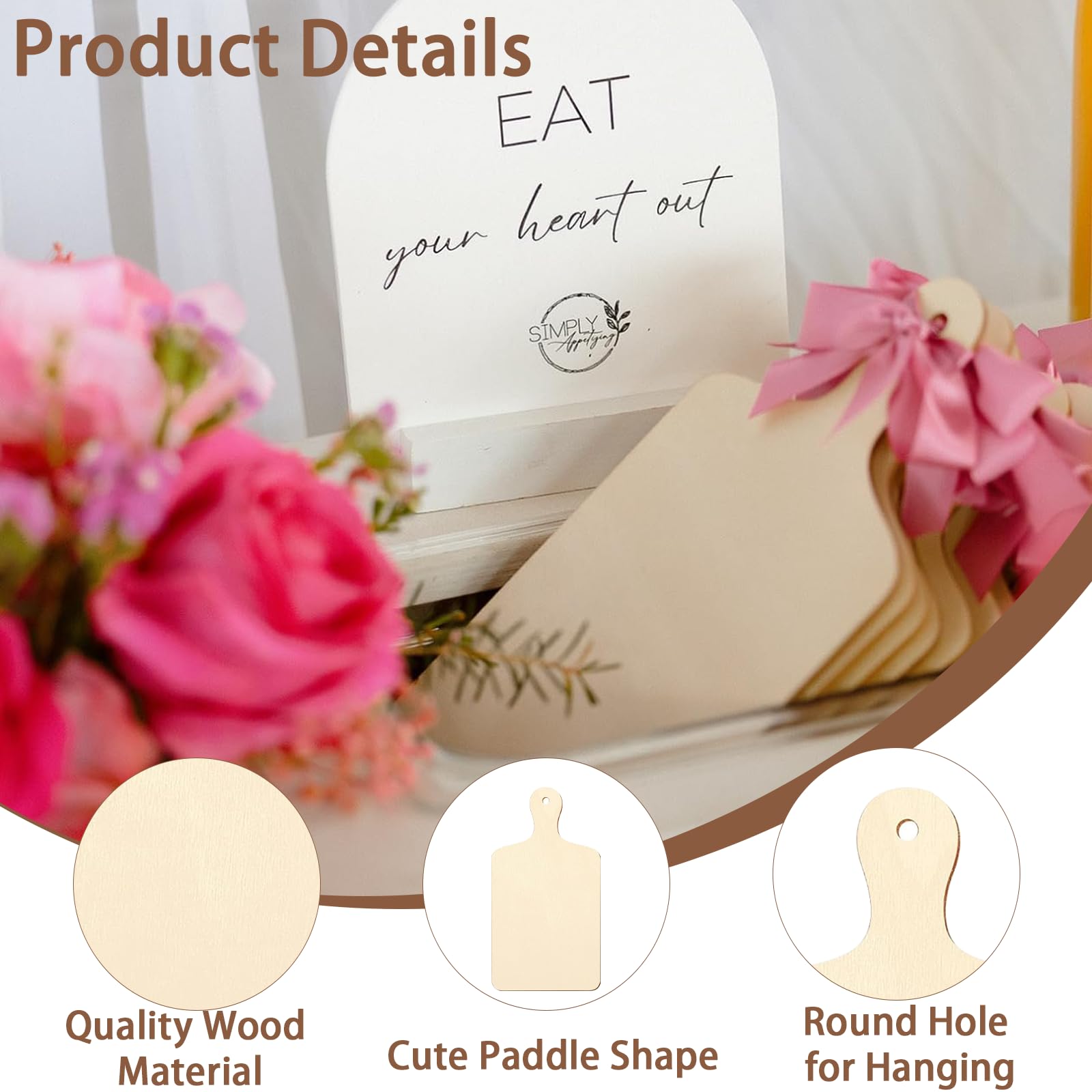 Retainbre wood paddle board for DIY projects and stylish kitchen decor.