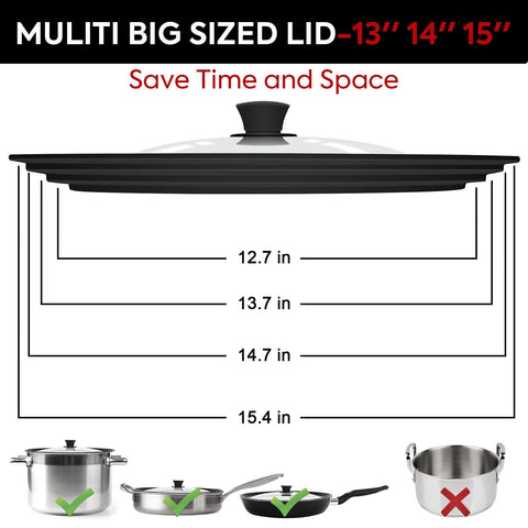 Tempered glass view of Reteno lid lets you monitor cooking safely without lifting.