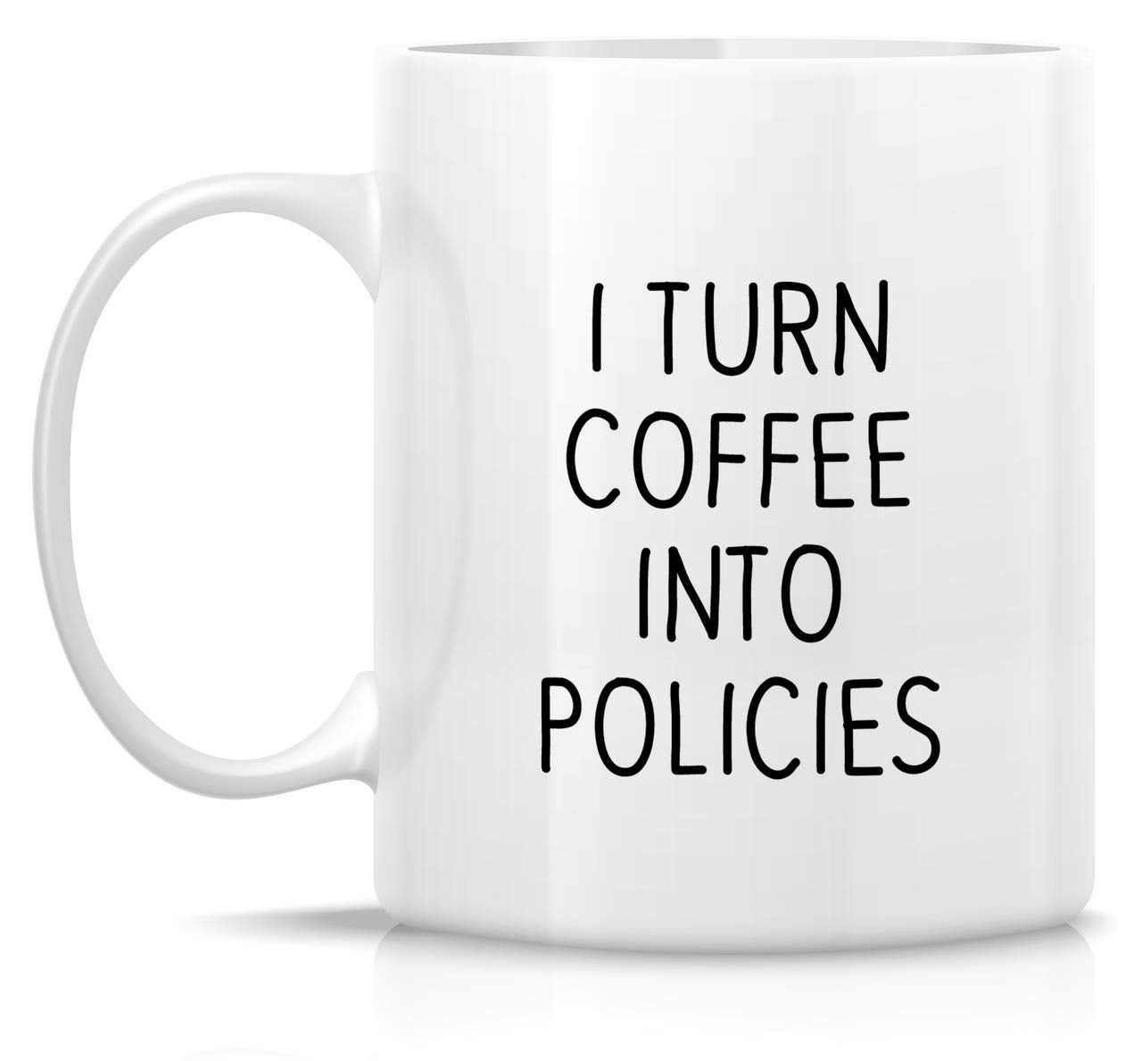 Retreez ceramic mug shown as a funny insurance agent gift idea.