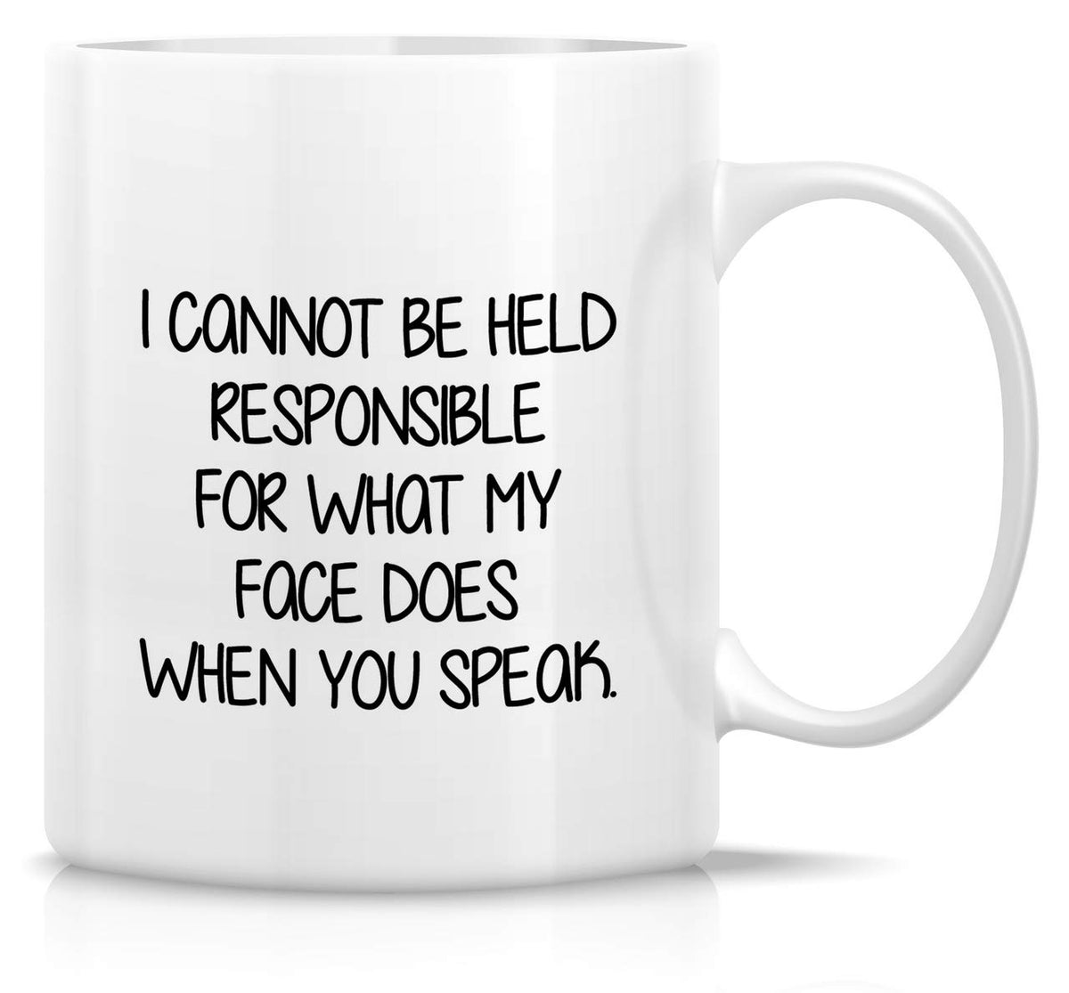 Retreez mug face expression when you speak, a playful office humor option