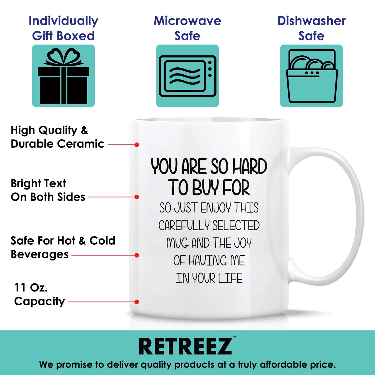 Retreez mug in use on a desk, great conversation starter.