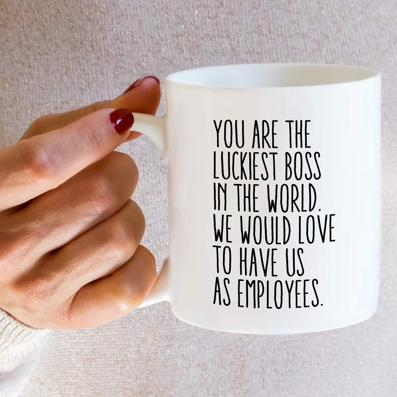 Retreez office desk mug with witty message for team morale.