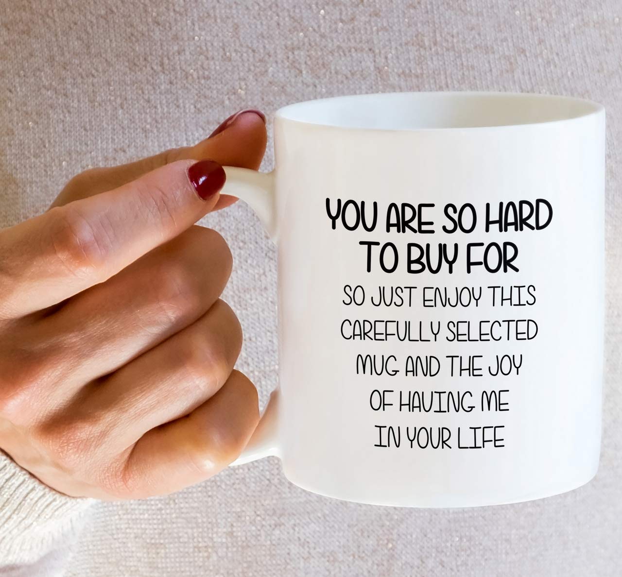 Retreez 11 oz mug with a comfortable handle for mornings.
