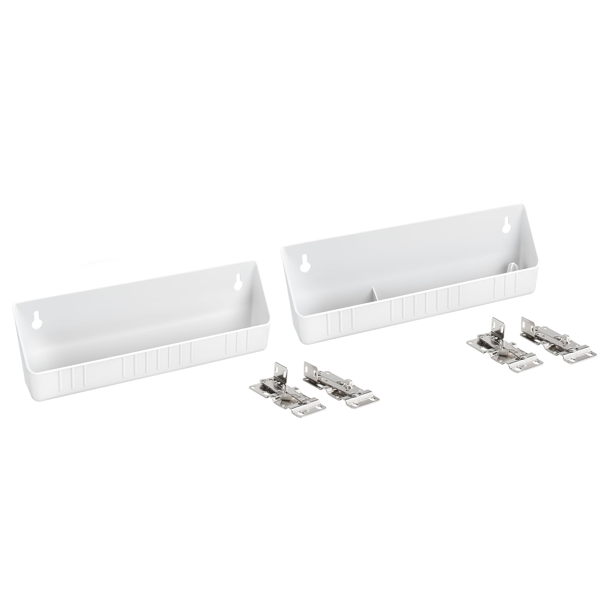 Rev-A-Shelf 11 inch tip-out tray front view for organized cabinet storage.