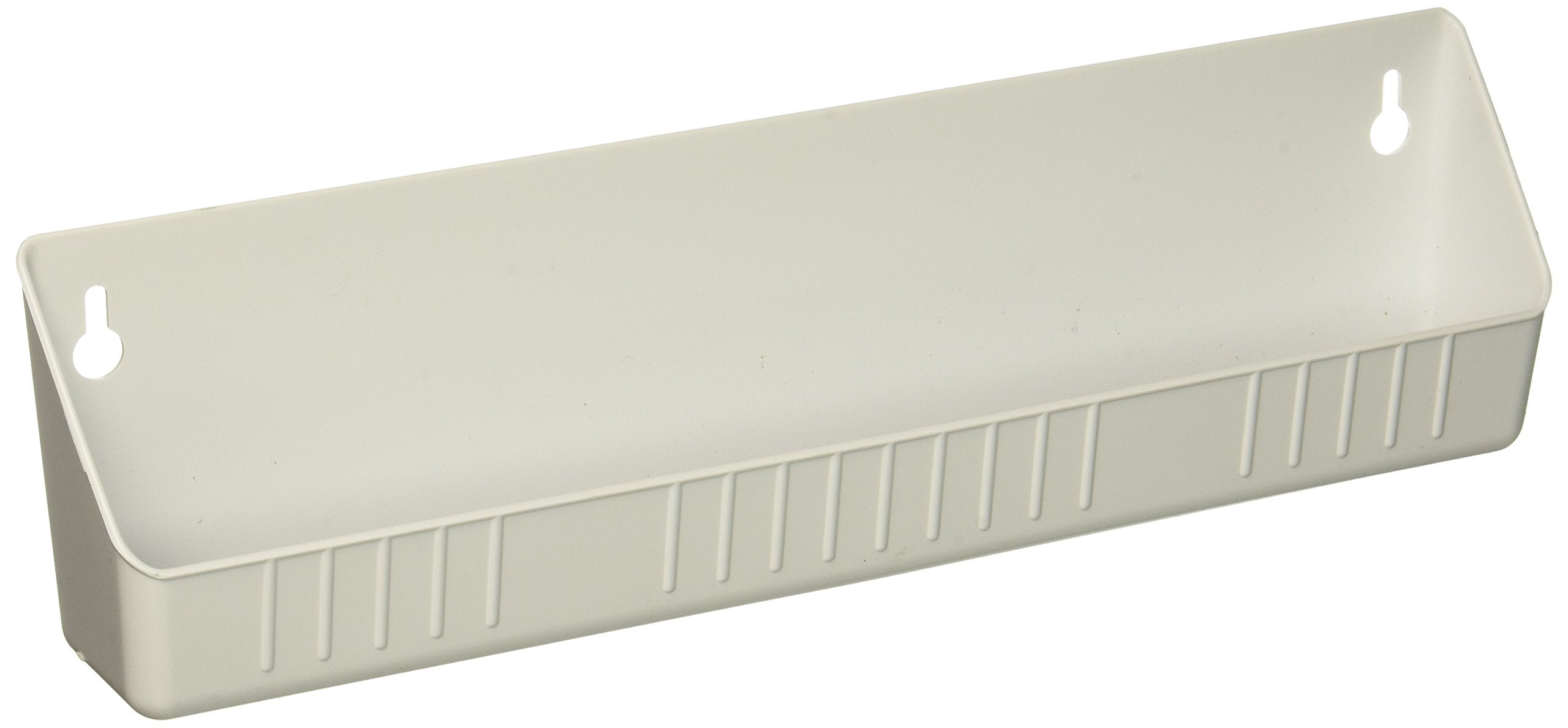Rev-A-Shelf 6581 sink front tip-out tray in white, keeps under-sink clutter organized and accessible.