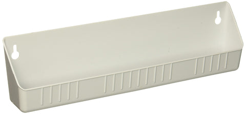 Rev-A-Shelf 6581 sink front tip-out tray in white, keeps under-sink clutter organized and accessible.