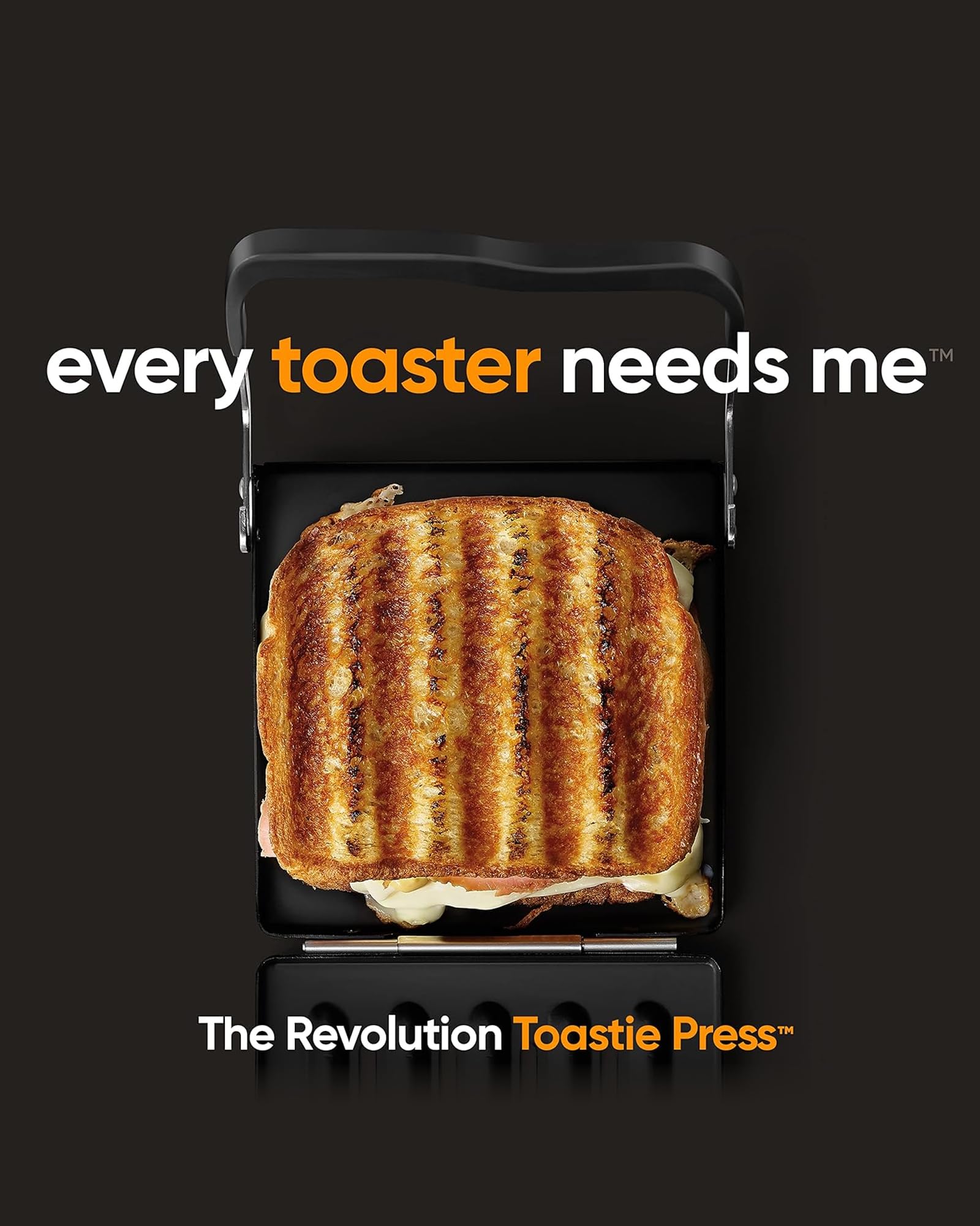 Non-stick coating on Revolution Toastie Press eases cleanup.