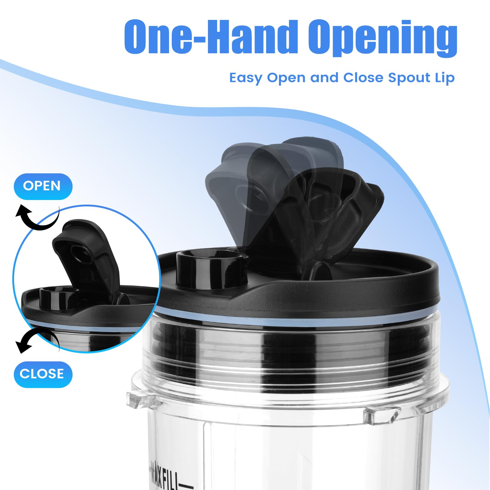 Revorit Ninja Fit sip-straw lid allows easy sipping anywhere.