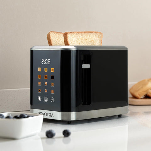 REVOTRA 2-Slice Toaster handles bagels and waffles with ease