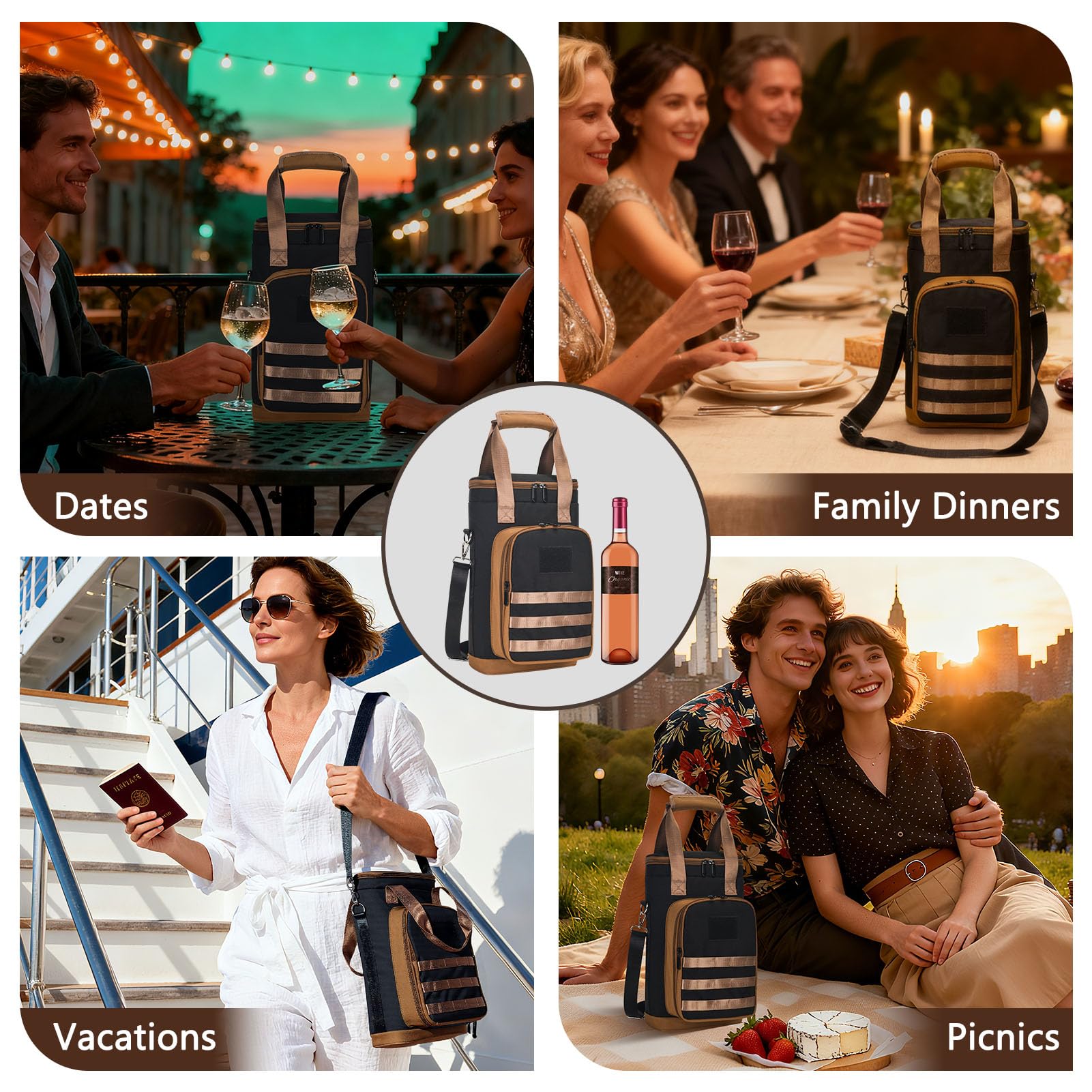 Rexmore 10L capacity fits two bottles and accessories for parties
