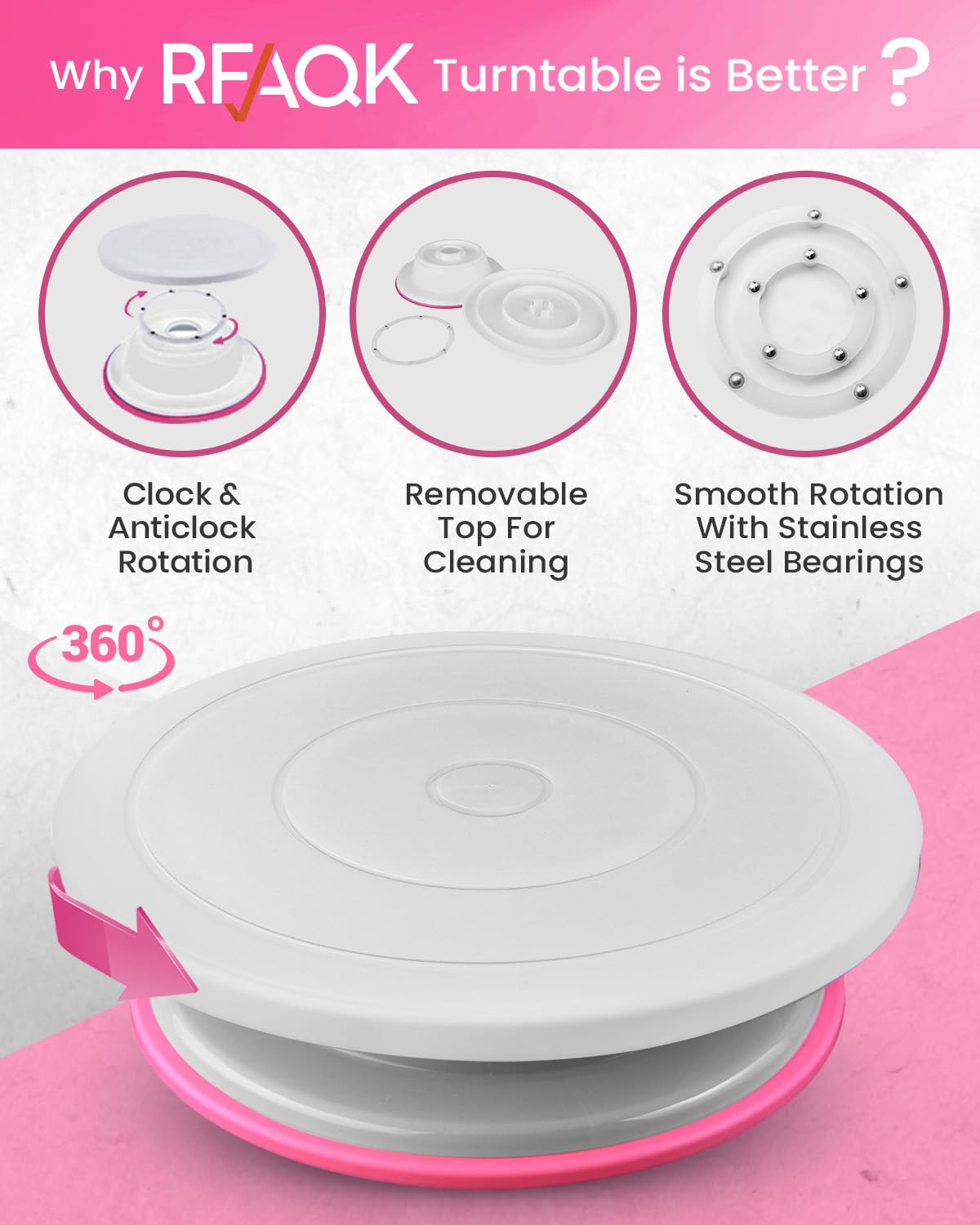 RFAQK 3 cake scrapers help smooth icing on sides and top