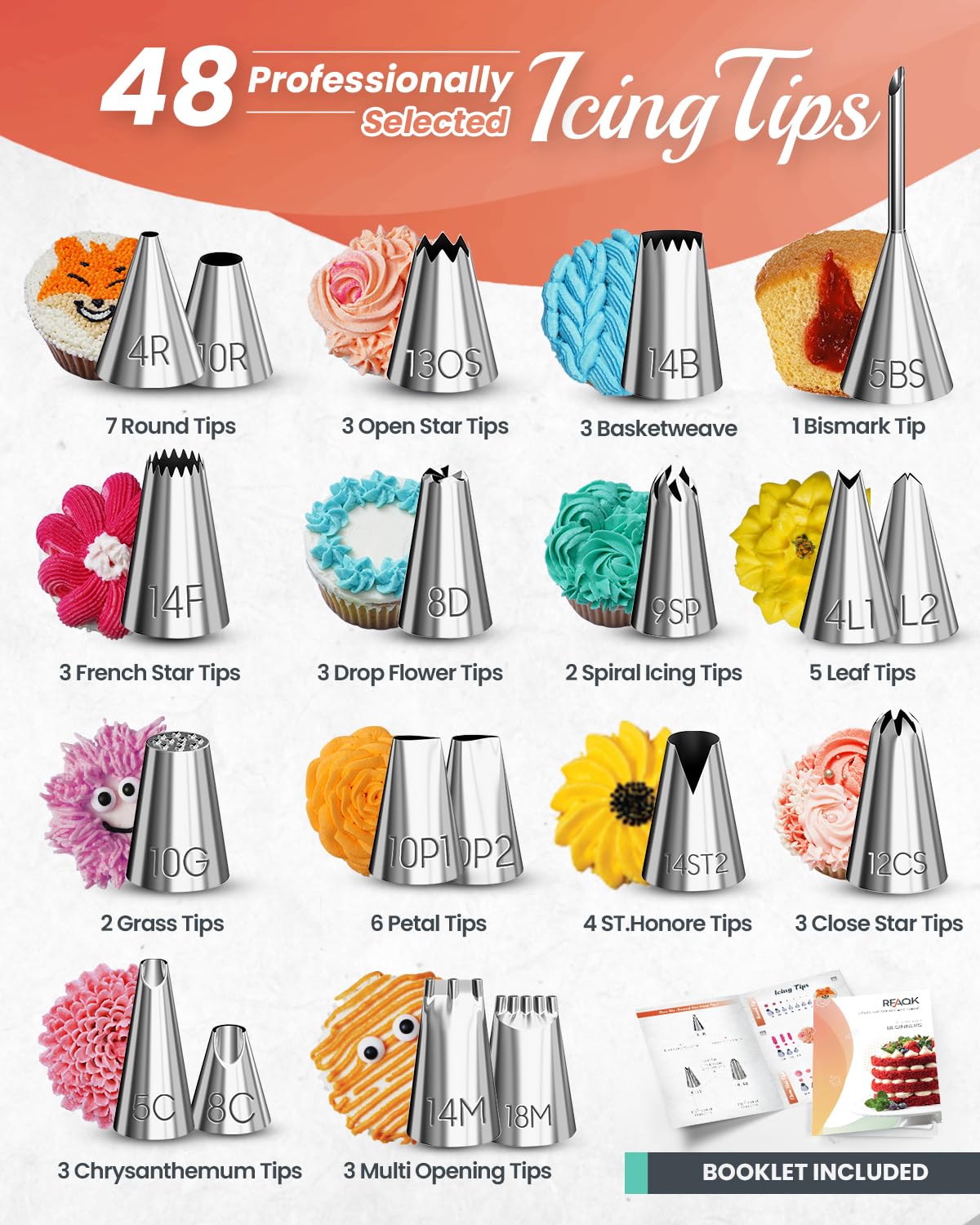 RFAQK cake scrapers smoothing icing on cake surfaces