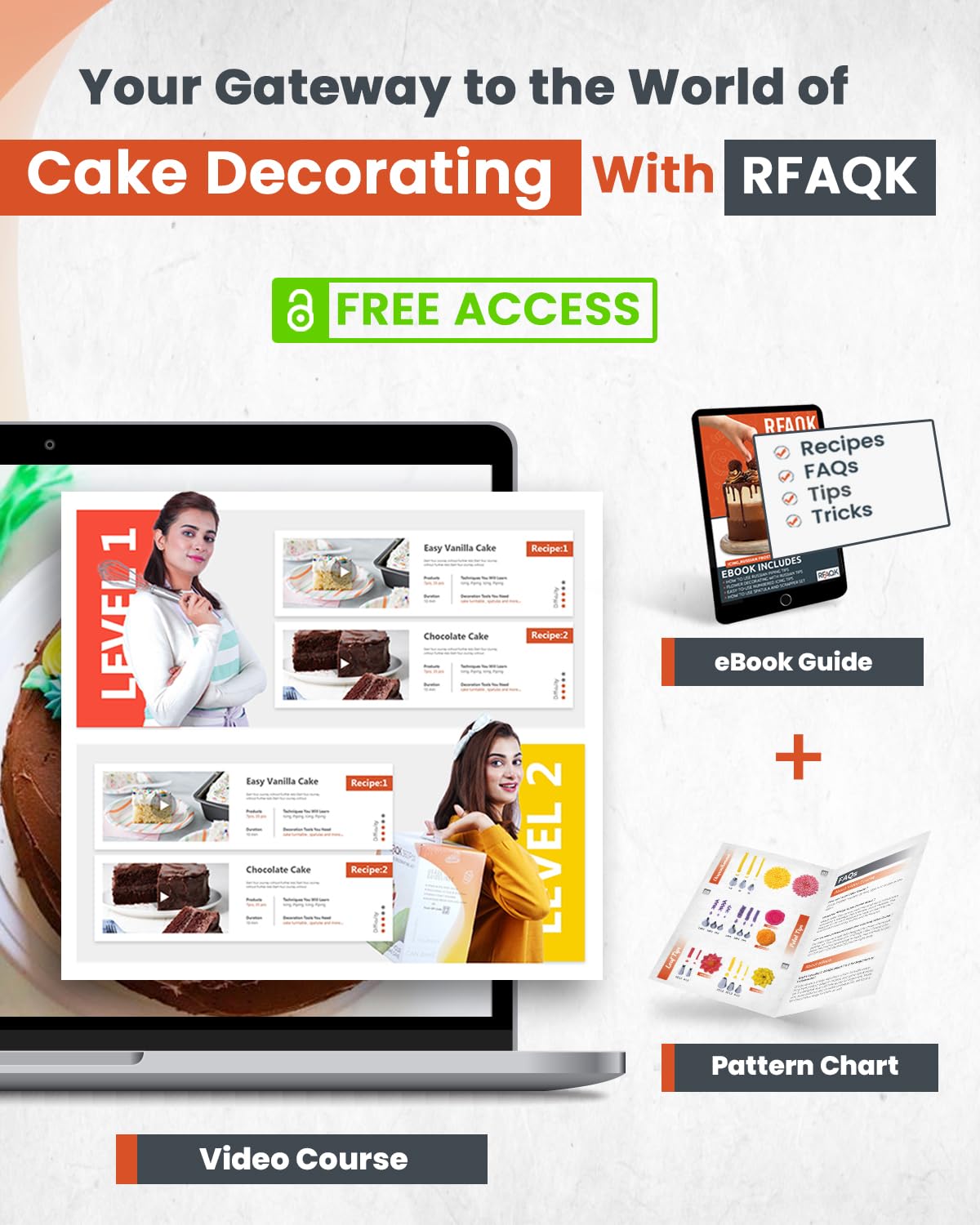 RFAQK flower nail and lifter for transferring delicate decorations
