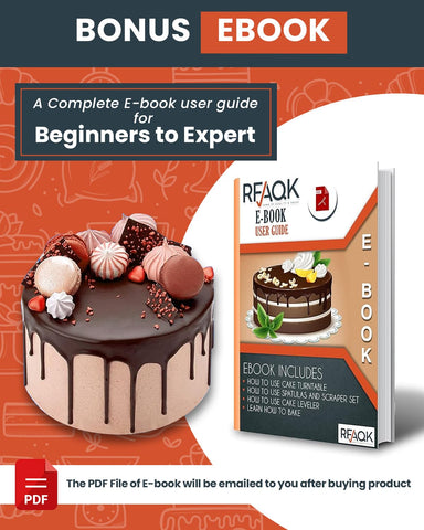RFAQK cake scrapers and board for shaping and presentation