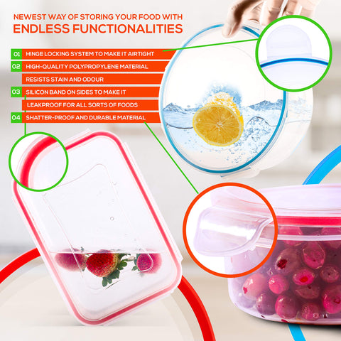 RFAQK 33.8oz rectangular container stackable design